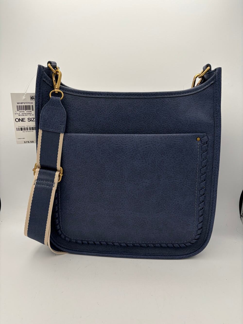 Women’s Style&Co Navy Blue Leather Crossbody Purse